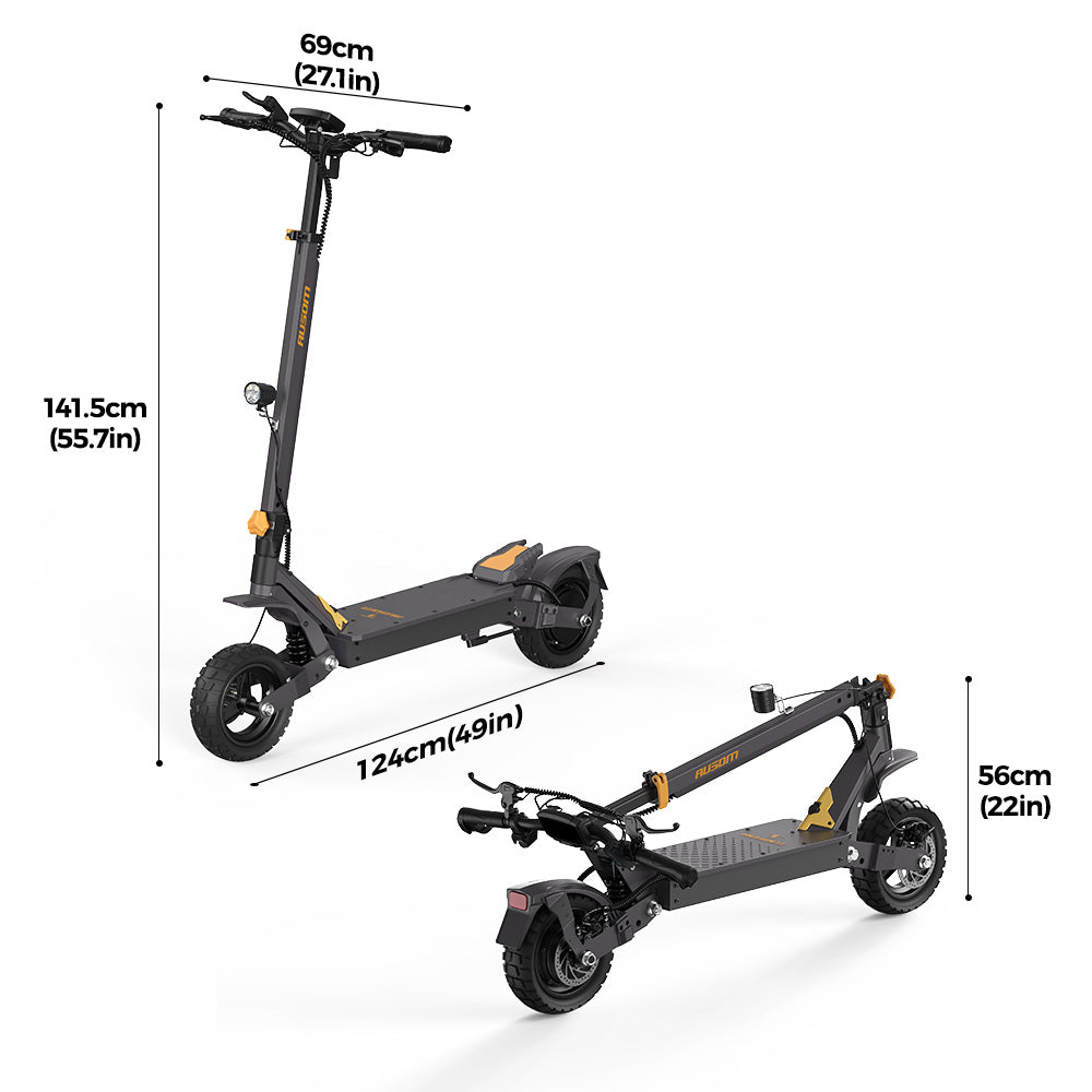 Ausom L1 Electric Scooter Single 800W Motor 10" Tires 48V 15.6Ah Battery