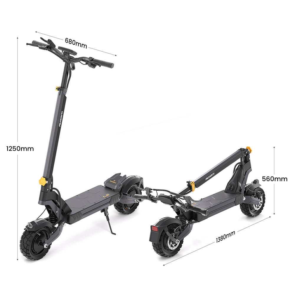 Ausom L2 Electric Scooter Dual 800W Motor 10" Tires 48V 15.6Ah Battery