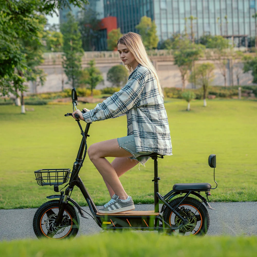 KuKirin C1 Pro Electric Scooter 2024 Version with Seat 14" Tires 500W Motor 48V 26Ah Battery