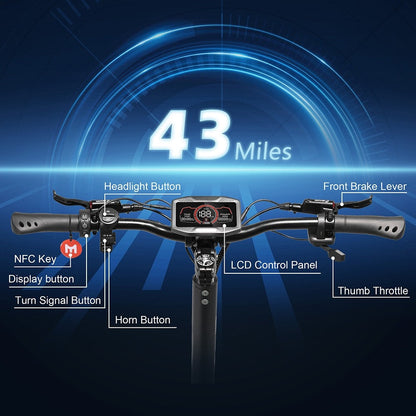 YUME HAWK Electric Scooter 10" Tires Dual 1200W Motors 60V 22.5Ah Battery