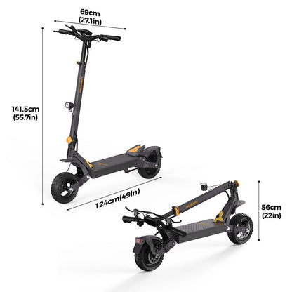 Ausom L1 Electric Scooter Single 800W Motor 10" Tires 48V 15.6Ah Battery