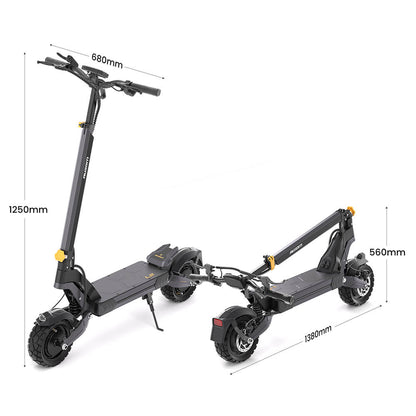 Ausom L2 Electric Scooter Dual 800W Motor 10" Tires 48V 15.6Ah Battery