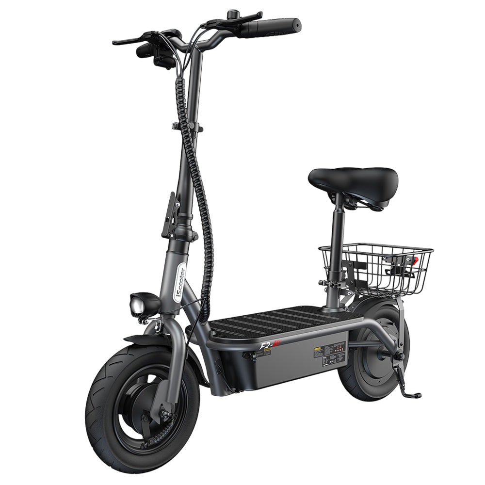 iScooter F2 Electric Scooter With Basket 10" Tires 500W 36V 7.8AH Battery