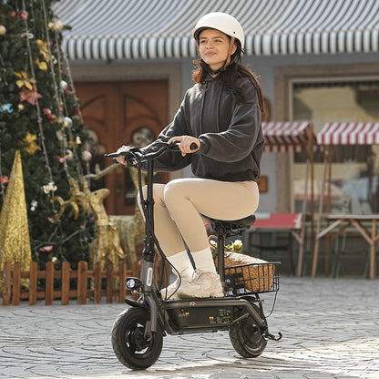 iScooter F2 Electric Scooter With Basket 10" Tires 500W 36V 7.8AH Battery