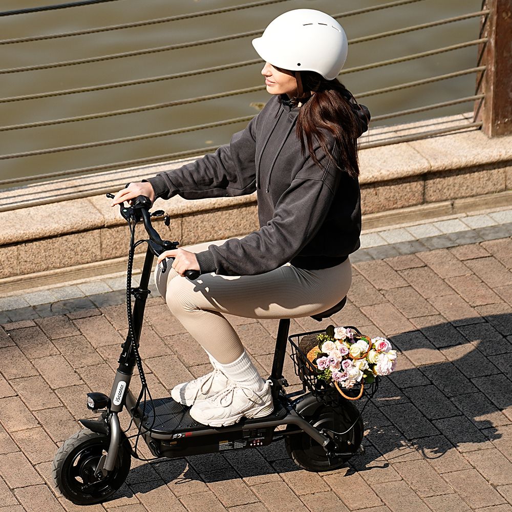 iScooter F2 Electric Scooter With Basket 10" Tires 500W 36V 7.8AH Battery