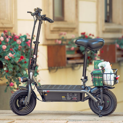 iScooter F2 Electric Scooter With Basket 10" Tires 500W 36V 7.8AH Battery