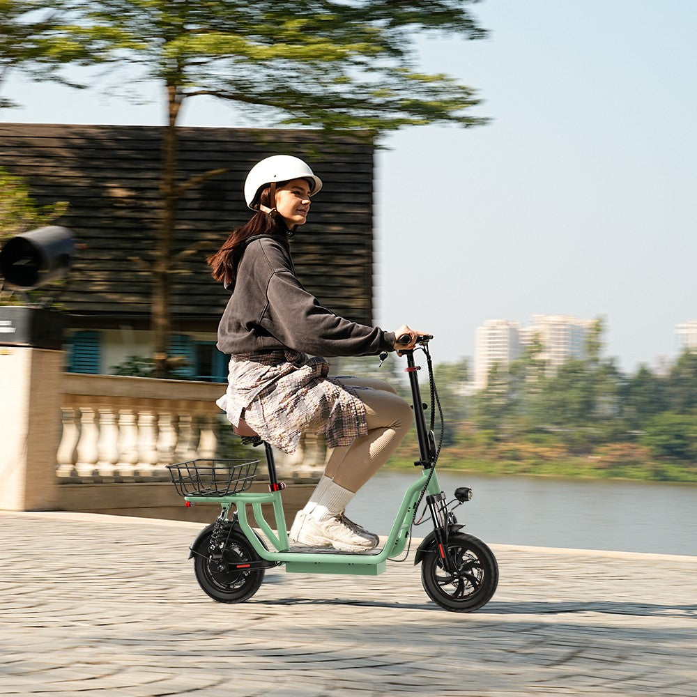 iScooter i12 Electric Scooter With Basket 12" Tires 500W 36V 7.5AH Battery