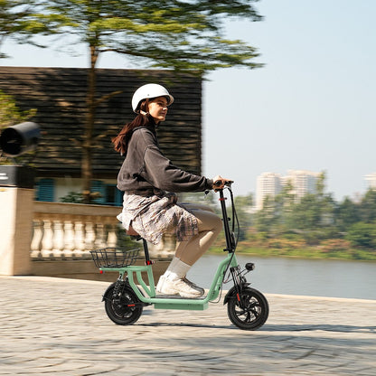 iScooter i12 Electric Scooter With Basket 12" Tires 500W 36V 7.5AH Battery