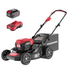 Load image into Gallery viewer, POWERWORKS XB 40V 21&quot; Brushless Cordless Push Mower, 4Ah Battery and Charger Included