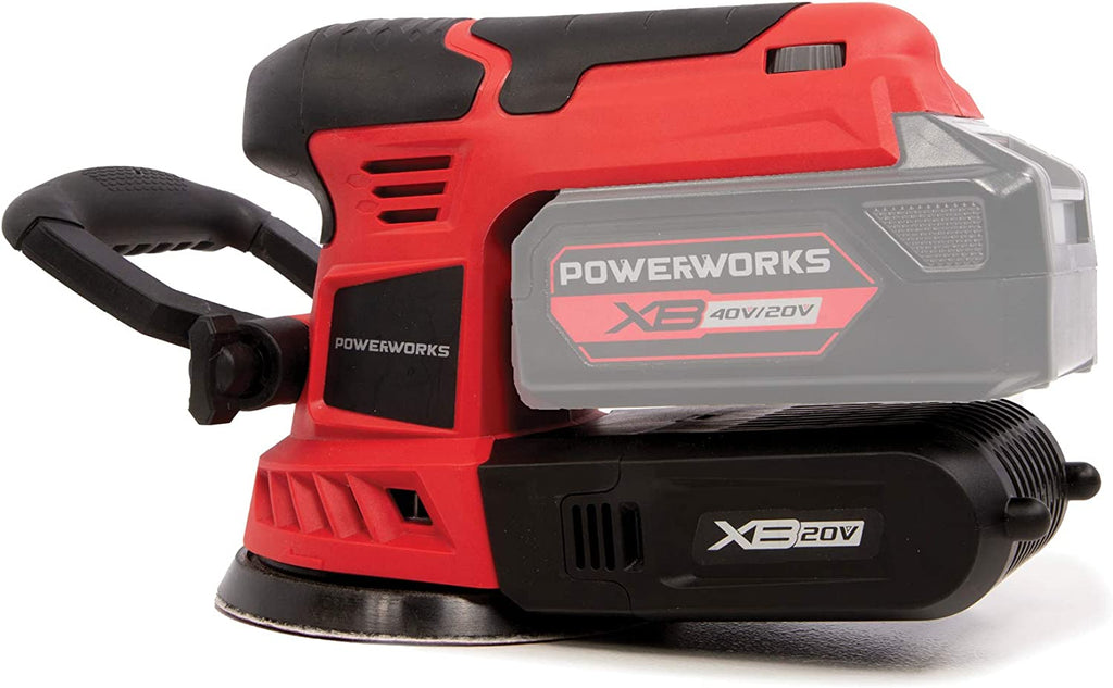 POWERWORKS XB 20V Cordless 5 Inch Orbital Sander, Battery and Charger Included