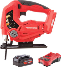 Load image into Gallery viewer, POWERWORKS XB 20V Cordless Jig Saw, 4AH Battery and 4A Charger Included