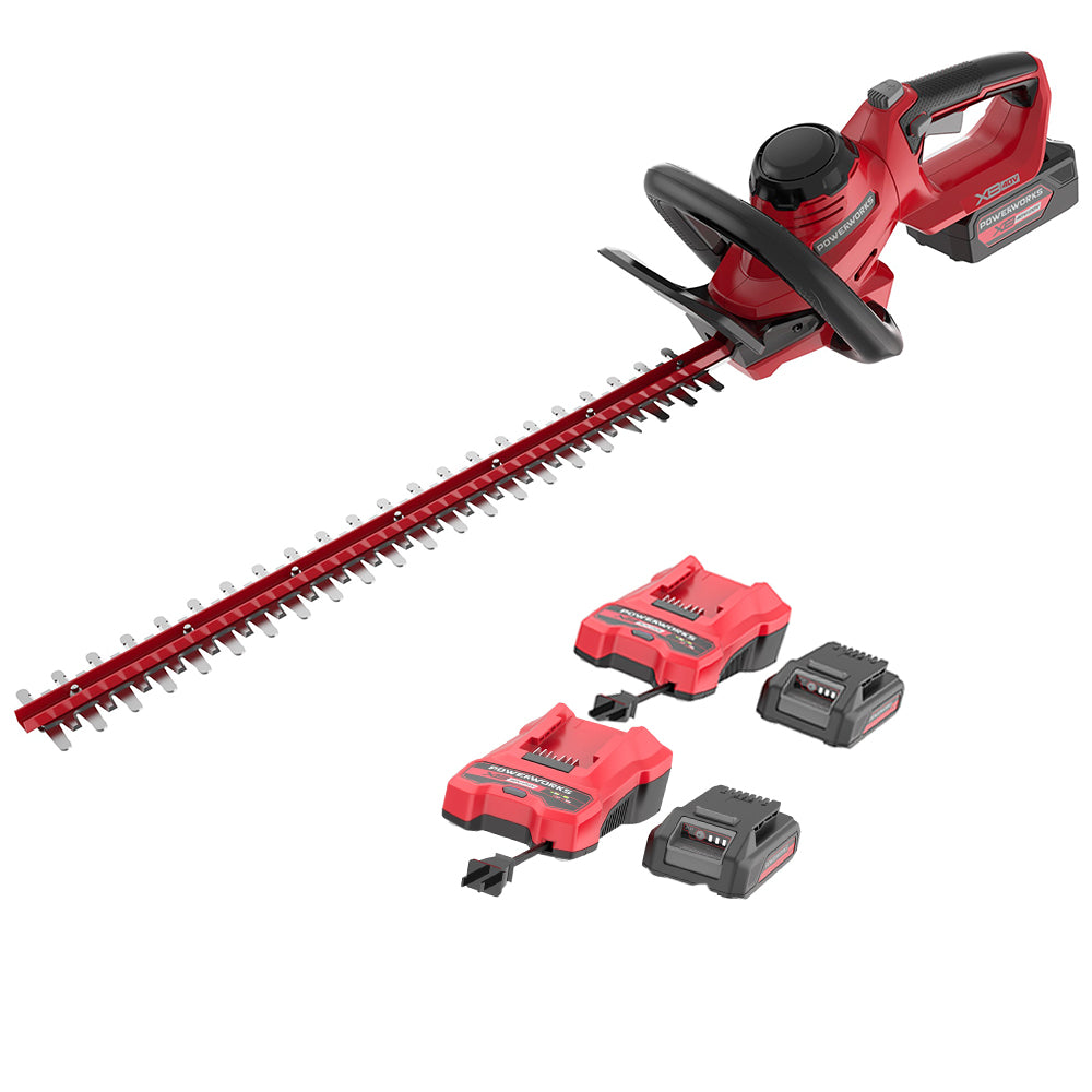 POWERWORKS XB 40V 24-Inch Cordless Hedge Trimmer, Battery and Charger Included