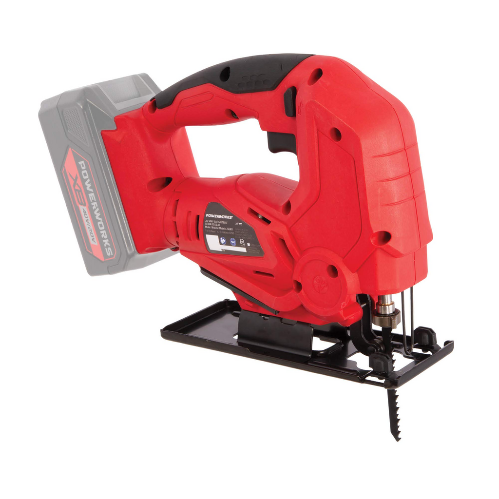 POWERWORKS XB 20V Cordless Jig Saw, 4AH Battery and 4A Charger Included