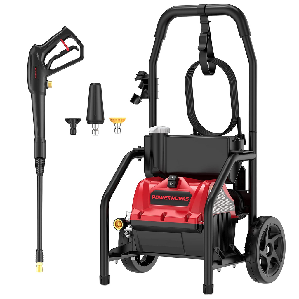 POWERWORKS 1800 PSI 1.1 GPM Electric Pressure Washer, for Car/Decking/Window