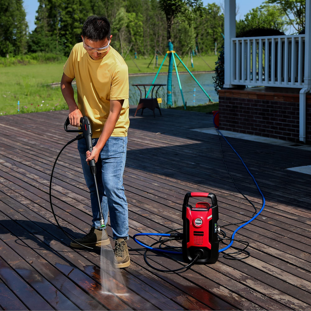 POWERWORKS 1700 PSI 1.2 GPM Pressure Washer, for Cleaning Homes/Cars/Driveways/Patios