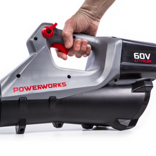 Load image into Gallery viewer, POWERWORKS 60V Brushless Leaf Blower, Variable Speed Electric Lawn Blower 125 MPH/450 CFM, 2.5Ah Battery and Charger Included