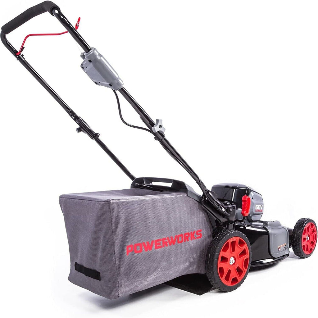 POWERWORKS 60V 21 Inch Cordless Lawn Mower Brushless Motor, Battery and Charger Not Included